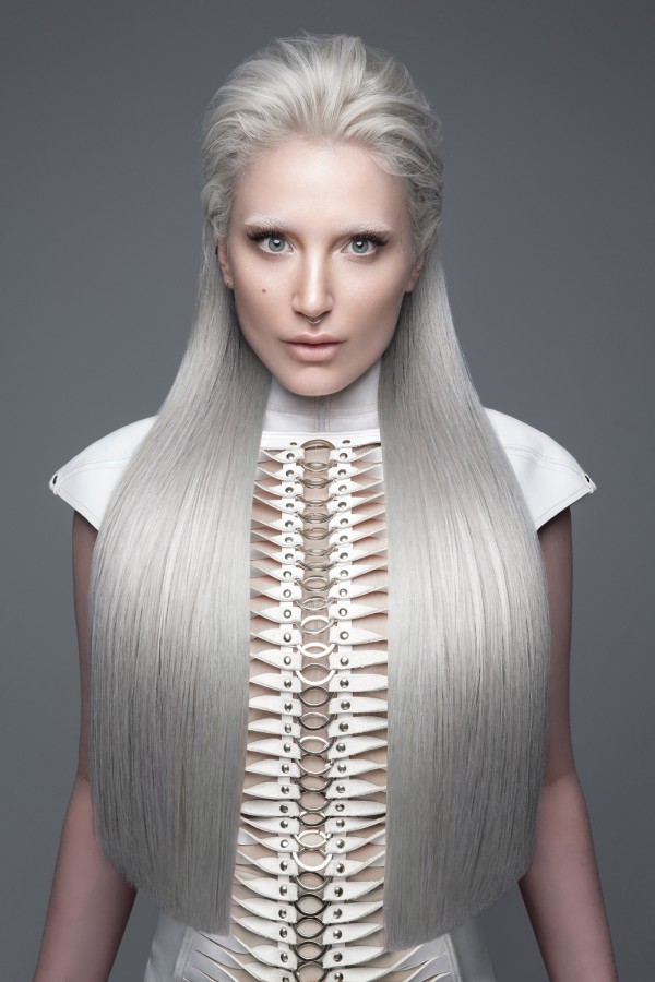 ‘ANTI-ORDINARY’ Campaign for Fudge Professional, photography by Luke Nugent, Spine Dress by Monika Bereza